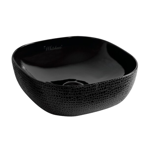Whitehaus Sqr Above Mount Basin W/ An Embossed Exterior, Interior, And Center Drai WH71301-F04 - main